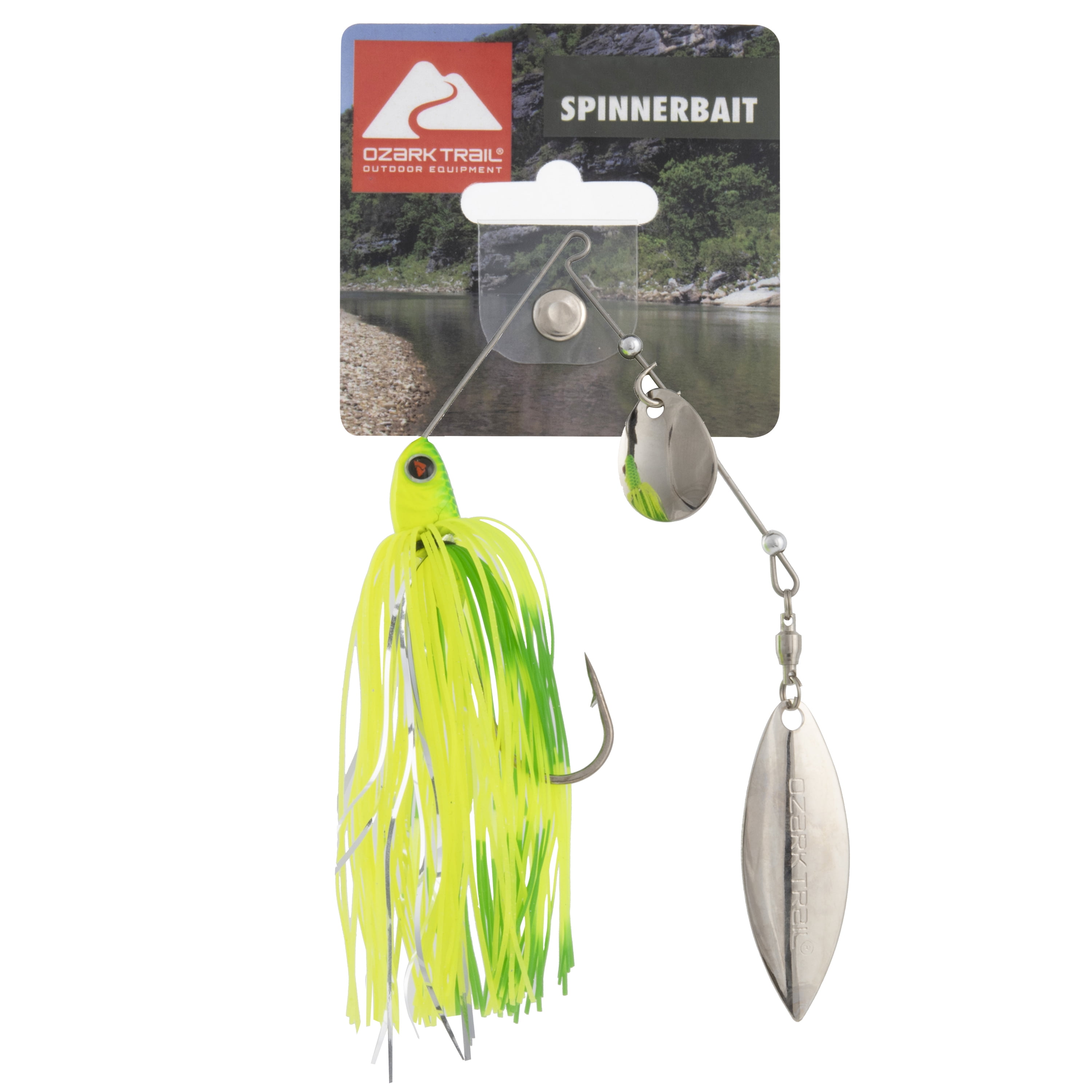 Ozark Trail 3/8 oz. Spinnerbait Lure for Bass Fishing, Chartreuse