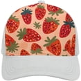 thumbnail image 1 of Red Strawberry Pattern Baseball Cap Classic Golf Cap Soft Dad Hat Multicolor Adjustable Low Profile Hat Unisex, 1 of 6
