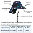 thumbnail image 5 of 2 Pack Toddler Baby Sun Hat Kids UPF 50+ UV Protection Summer Hats for Boys Girls Adjustable Beach Hats with Bucket Wide Brim Age 1-6 Years, 5 of 8