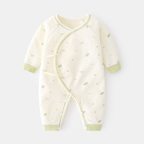 Yidarton Newborn Jumpsuit Baby Boneless Ha Coat Cotton Newborn Kungfu Climbing Clothes For Men And Women Baby Clothes Green