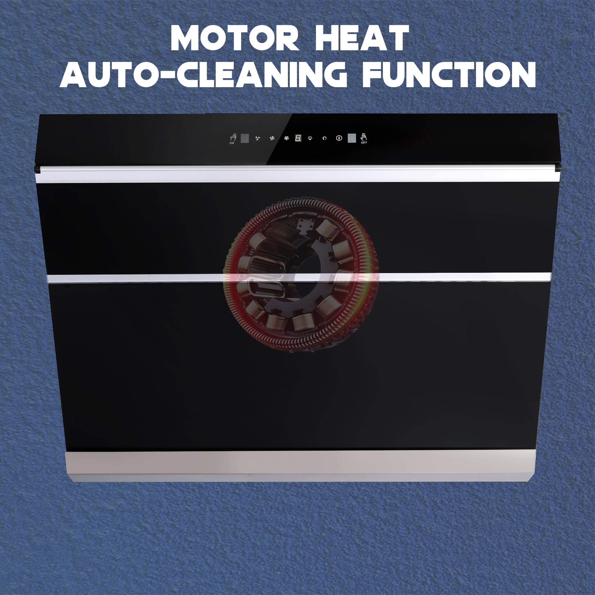 Joeaonz 30-Inch Stainless Steel Wall Mount Range Hood with 3-Speed Exhaust Filter