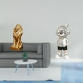 thumbnail image 2 of Escultura de león , estatua coleccionable, adorno de mesa, figura decorativa para oficina, hogar, estantería, chimenea, escritorio, cumpleañ, 2 of 8