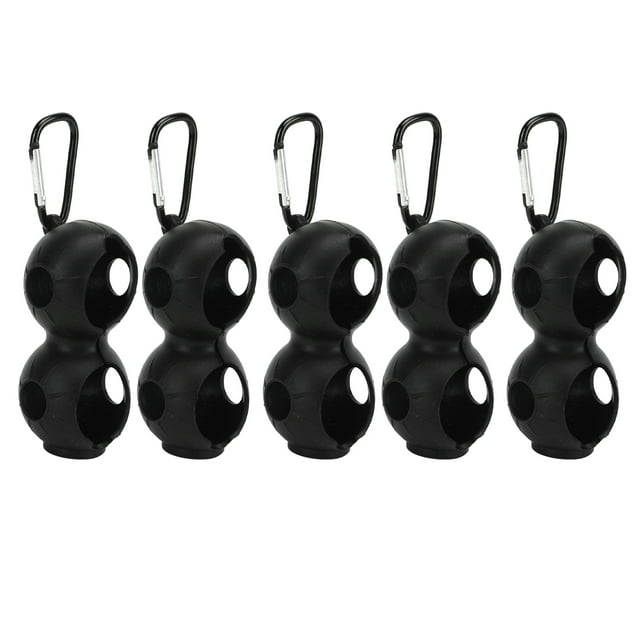Support de Protection Portable pour Balle, 5 Pcs Étui Double en Silicone Anti-Brûlure Résistant à l'Usure Isolant Thermique pour Gym Jaune, Rouge, Noir