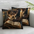 thumbnail image 3 of Orinice Dog Theme Graphic Decorative Throw Pillow Cover for Home Couch Living Room Bed Sofa - High-Quality Short Plush Material - Invisible Zipper Design - 1PC Pack 18x18in, 3 of 5