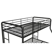 DHP Dusty Twin over Full Metal Bunk Bed with Secured Ladders, Black