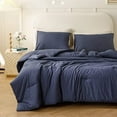 thumbnail image 3 of Twin/Twin XL Comforter Set for College Boys Girls Navy Blue, 1 Blue Comforter & 1 Pillowcase, Lightweight Kids Comforter Soft Dorm Bedding, 3 of 8