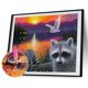 thumbnail image 1 of Cuadros Decorativos Kits de pintura de diamantes 5D DIY, arte de pared de taladro redondo completo de mapache (X602) DQrwqpou Nuevos Originales, 1 of 9