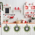 thumbnail image 2 of 10.6 Inch Artificial Cedar Norfolk Christmas Wreath with Red Berries & Velvet Bow, Faux Pine Hanging Wreath for Front Door, Wall, Window, Mantel Indoor and Outdoor Holiday, 2 of 4