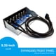 thumbnail image 2 of Panel FLhrweasw de la unidad óptica 5,25 pulgadas 19 pines a 2 USB3.0+4 USB2.0+BC1.2, 2 of 7