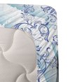 thumbnail image 3 of Ambesonne Dog Fitted & Top Sheet Set with Shams, Cartoon Puppy Floral Ornate, Pale Blue Lavender Blue, 3 of 4