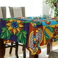 thumbnail image 3 of Coolnut Mexican Talavera Tablecloth, Waterproof Washable Polyester Square Table Cover, Durable Tablecloth for Kitchen Dining Table Party Decor, 54"X 72", 3 of 7