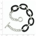 thumbnail image 2 of Sterling Silver Onyx & CZ Bracelet QG2393, 2 of 2
