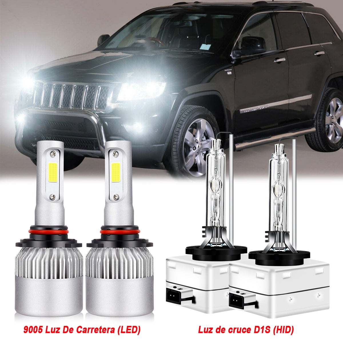 XENTEC LED HID Headlight kit H11 White for 2011-2016 Jeep Grand Cherokee 