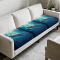 thumbnail image 3 of Xixirimido Couch Cushion Covers Sofa Covers Washable for Cushion Couch, 3Pcs Stretch Cushion Slipcover Furniture Protector with Elastic Bottom, Sea Turtle, 3 of 8