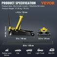 thumbnail image 5 of VEVOR Floor Jack, 4 Ton Low Profile Floor Jack, Heavy-duty Steel Racing Floor Jack with Dual Pistons Quick Lift Pump, Floor Jack Lifting Range 3.35"-19.69", 5 of 9