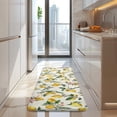 thumbnail image 4 of Yellow Lemon Fruit Flowers Yellow Pattern Kitchen Rug Mat,Kitchen Runner Rugs Non Skid Washable,Decorative Kitchen Floor Mats for Kitchen,Sink,Laundry,17"x47.2", 4 of 7