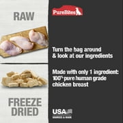 PureBites Chicken Freeze Dried Dog Treats, 1 Ingredient, 3oz