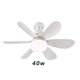 thumbnail image 4 of Toystoory Blanco gran área de barlovento LED Control remoto ventilador con cabezal móvil disipación de calor fuerte y rápida Electrodomésticos 40W, 4 of 6