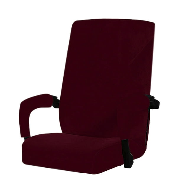Guardoinrt Housse de Chaise Applications Larges Velours Doux pour Confort Ultime Doux et Confortable Taille Universelle Rouge Vin TG