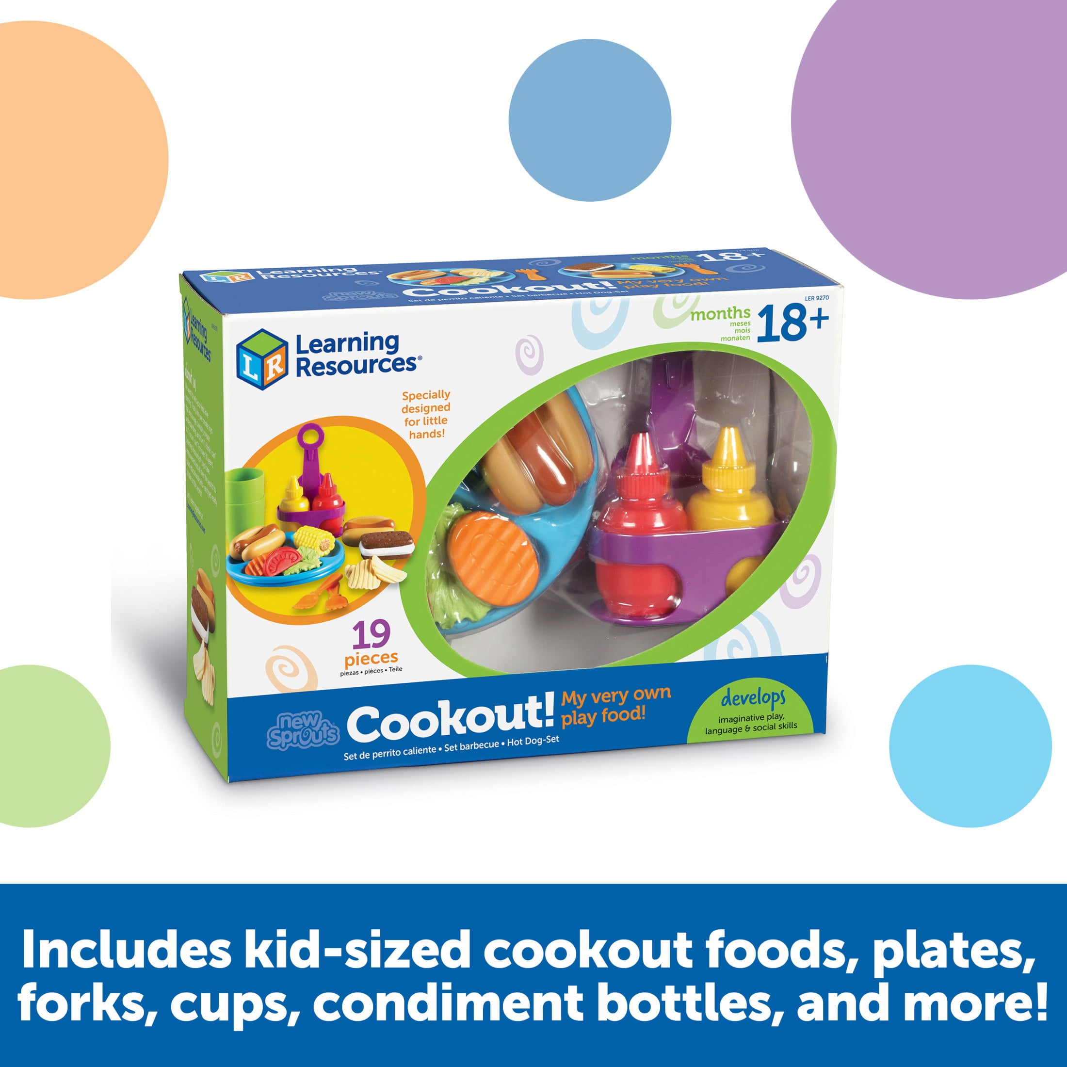 Learning Resources New Sprouts Cookout!, Play Food, Ages 4+