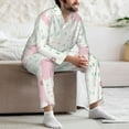 thumbnail image 7 of Yiaed Cute Pigs Print Men’s Pajamas Set - Long Sleeve Button Down Sleep Shirt and Pajama Bottoms Sleepwear Set Mens Pjs Sets Men's Pajama Bottoms-Small, 7 of 7