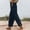 Navy plus size straight leg pants a1, variant on Cagogo Women's Plus Size Straight Leg Pants with Pockets Elastic Waist Solid Casual Vacation Ankle Trousers Loose Comfortable Travel Beach Lounge Pants, Black 5XL