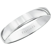 Keepsake 10kt White Gold Comfort Fit Wedding Band, 4mm