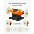 thumbnail image 6 of Bench Mounted Polishing and Buffing Machine, 8" Wheel, 3/4 HP 3450 RPM, for DIY Metal, Wood, Jewelry Projects, 6 of 10