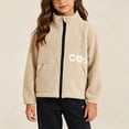 thumbnail image 4 of OGLCCG Kids Fleece Jacket Boys Girls Long Sleeve Full Zip Coat Comfy Casual Fall Winter Warm Jacket with Pockets Size 2-14, 4 of 8