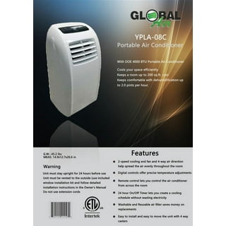 Costway 5000 BTU (8000 BTU ASHRAE) Portable Air Conditioner 3-in-1 Air  Cooler w/Dehumidifier & Fan Mode Black 
