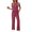 Rose Red, variant on Ekouaer Lounge Sets for Women 2 Piece Matching Travel Outfits 2026 Loose Short Sleeve Top Wide Leg Pants Pockets