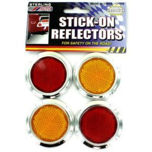 4 Pack stickon reflectors Pack of 24