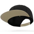 thumbnail image 2 of Daxton Classic Blank Snapback Flat Bill Visor Hat Cap Adjustable Back - Black Khaki, 2 of 4