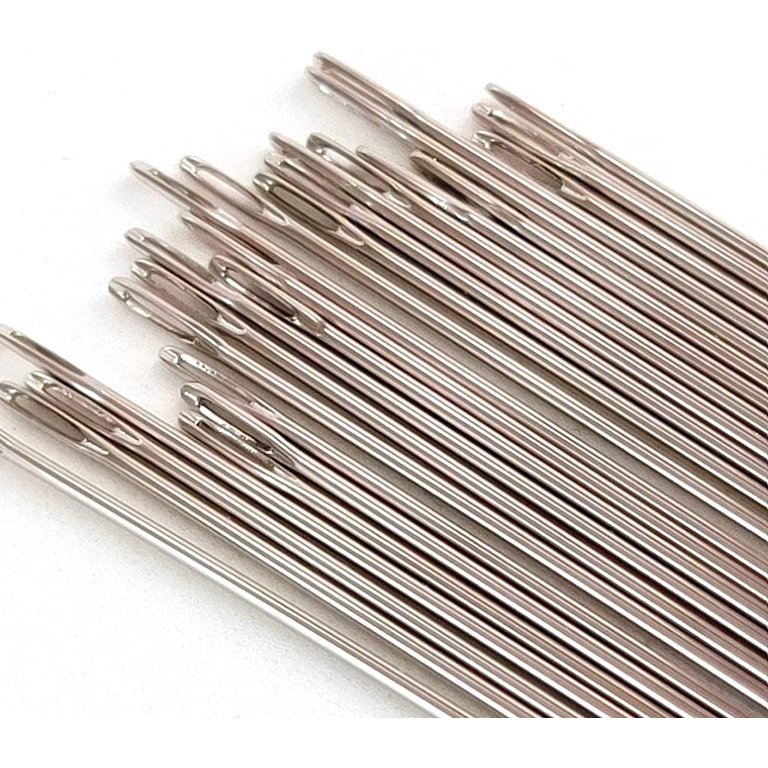 150x Needles Hand Sewing Craft Nickel Plated No.7,8,9 Double Lampwork  Embroidery