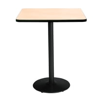 KFI Studios Mode 3.5' Square Bistro Table, Natural, Black Base