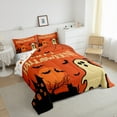 thumbnail image 2 of jejeloiu Cartoon Ghost Bedding Comforter Set,Halloween Theme Castle Twin Comforter Sets,Spider Webs Bats Cat Bedding Set For Girls,Breathable Bedroom Decoration Reversible,2-Piece, 2 of 7