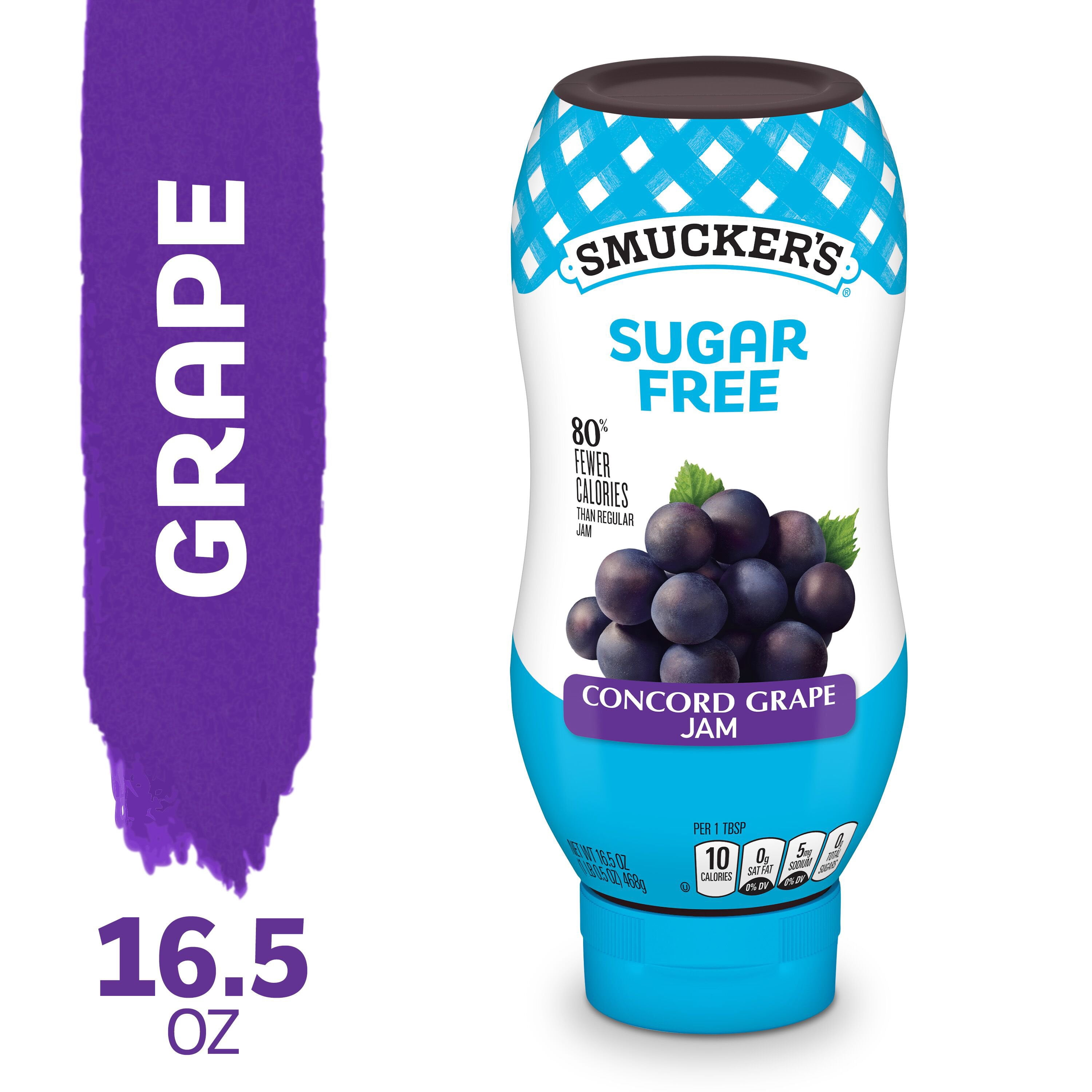 3 Pack of Smucker's Sugar Free Concord Grape Jam - 16.5 oz (Packaging Varies)