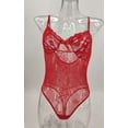 thumbnail image 1 of Lencería sexy con estampado hueco de encaje de Europa y Estados Unidos, color rojo rosa, 1 of 6