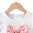thumbnail image 6 of Tiijoy Girls Summer Outfits Cute Bow Flutter Sleeve T-Shirt Pleated Skirt Set, Sizes 4-5, 6 of 8