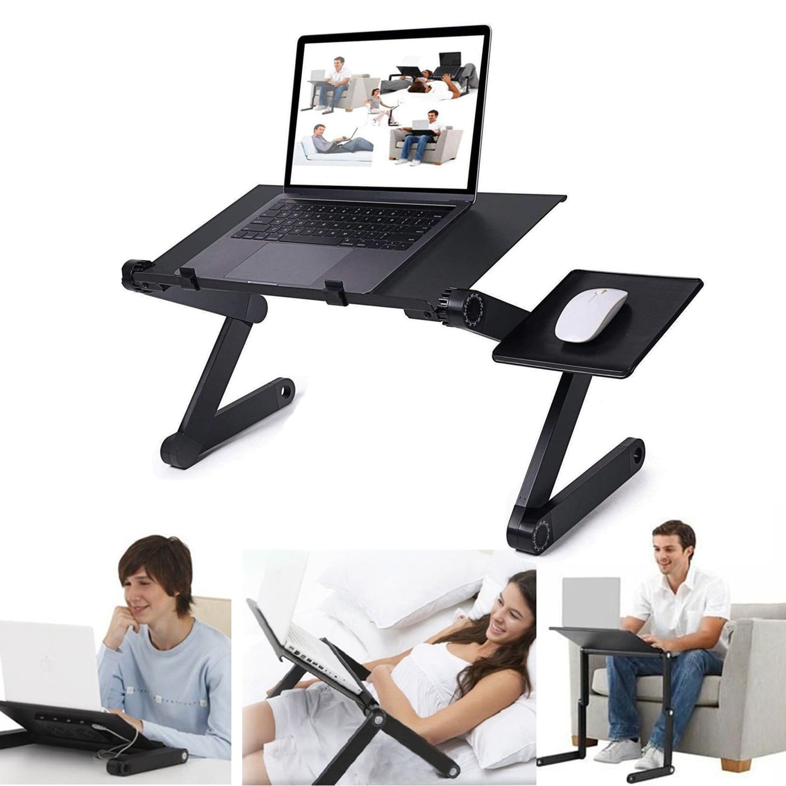 Portable Adjustable Laptop Table Sofa Bed Tray Computer Notebook Desk Trolley