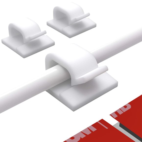 Adhesive Hooks for Secure Wire Light Clips, Eco-Friendly Material Ensures Durability and Safety, Easy Installation on Various Surfaces, Waterproof Design for Outdoor Cable Clips (60pcs)