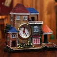 thumbnail image 4 of Despertador Creative House de resina con forma de casa vintage europeo, 4 of 5