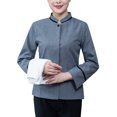 thumbnail image 1 of Uniformes de limpieza Mangas largas Cómodo recto Transpirable Ropa de camarera transpirable para hoteles Restaurantes Tiendas de café Gris XL Estilo de las mujeres Inevent LF000333-14, 1 of 7