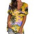 thumbnail image 1 of RT5YKing T-Shirts à Col Rond pour Femmes, Manches Courtes, Blouse Ample, 1 of 5