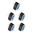 thumbnail image 3 of crativent US Plug Charger USB LED Cellphone Charging Adapter Portable Circuit for Protection Electronic Replacement Block Accessory Black 5Set, 3 of 6
