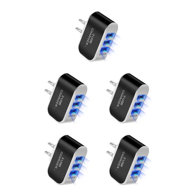 Adaptador de carga Matsuzay USB LED 1000mA con 3 puertos