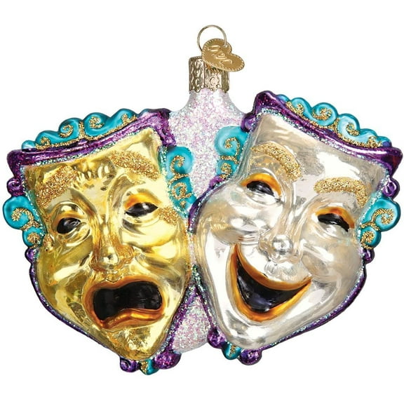 Old World Christmas Blown Glass Ornament for Christmas Tree, Comedy and Tragedy