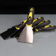 thumbnail image 3 of Espátula de limpieza de espátula de masilla de acero inoxidable de dos tonos, raspador de espátula (juego de 8), 3 of 4
