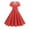 ♘267-Red, variant on Women's Polka Dot Fashion Strap Slimming Vintage Flared Dress - Relaxed Mini Dress with Classic Pattern