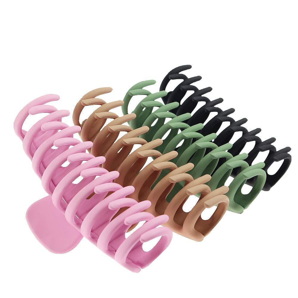 3pcs 4.3″ Large Plastic Nonslip Jumbo Hair Hair Claw Clips for Thick Hair